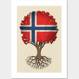 Tree of Life with Norwegian Flag Posters and Art